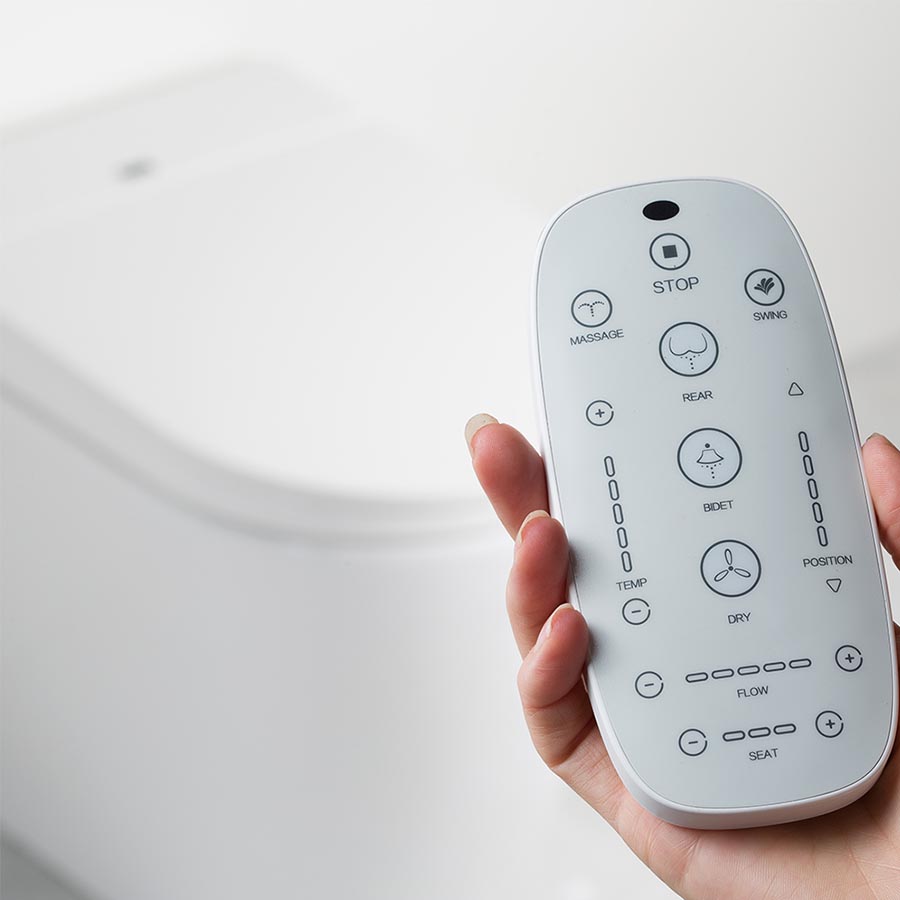 Argent Evo Wall Faced Smart Toilet System AF42IN38WB_remote control