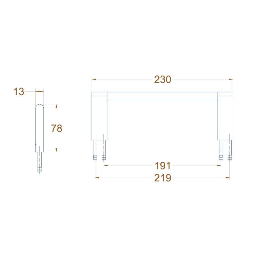 Avenir Artizen Single Towel Rail 23cm_IMG2 SPEC