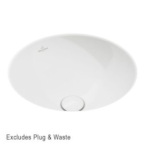 Villeroy & Boch Loop Slim 380 Round Under Counter Basin No Tap Hole with Overflow 4A520001_IMG1