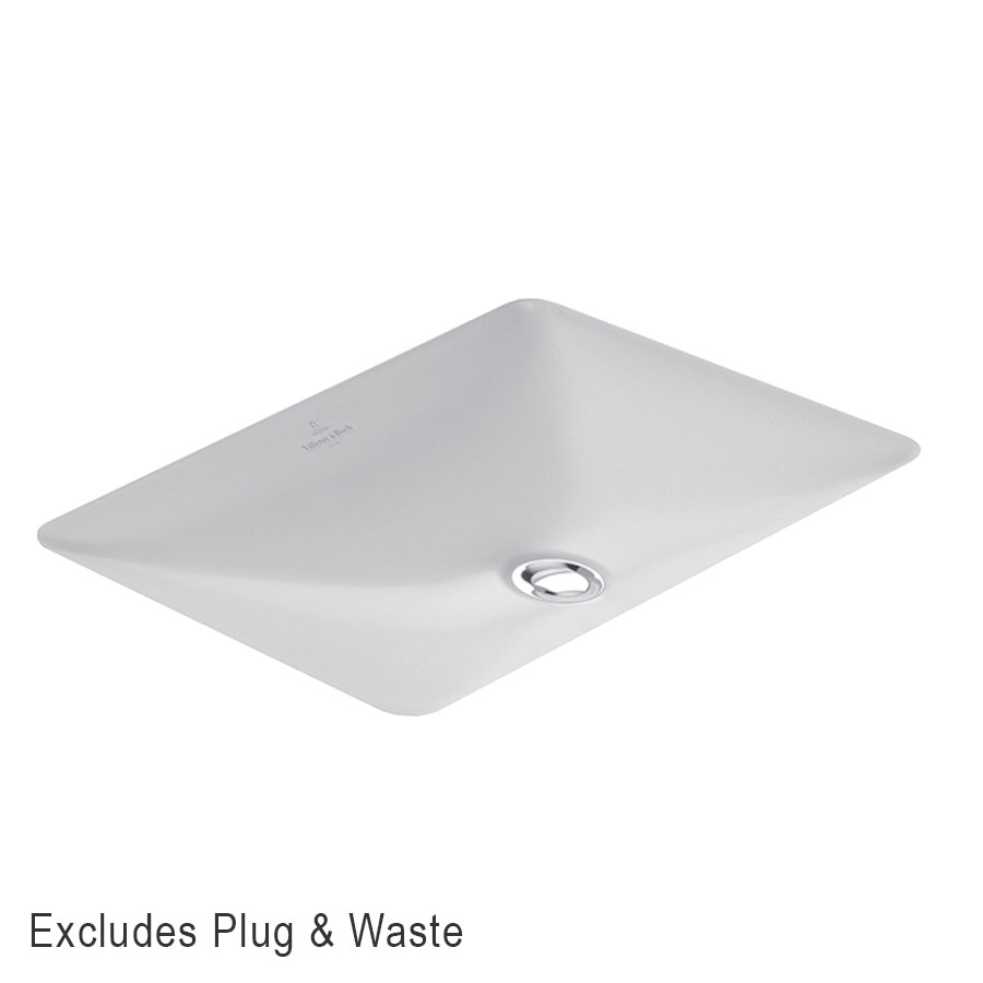 Villeroy & Boch Loop Slim 540 Rectangular Under Counter Basin No Tap Hole with Overflow 4A570001_IMG1