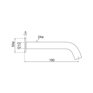 Villeroy & Boch Vita Bath Spout Chrome TVT110061B_IMG2